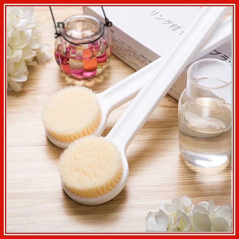 Cây bàn chải cọ lưng chà lưng Nhật Bản cao cấp Muji có hộp giúp masage tẩy da chết chất liệu lông mềm