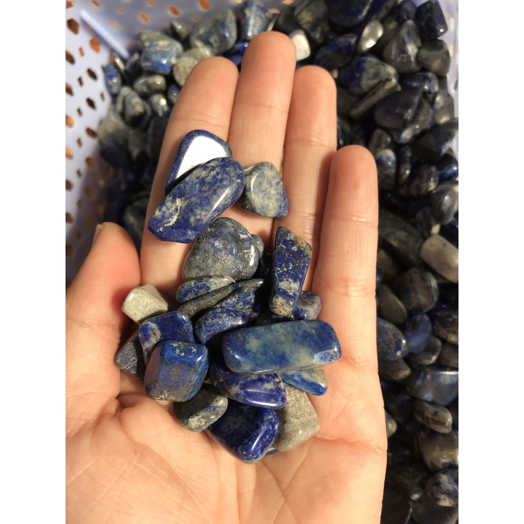 Đá vụn tinh thể Lapis Lazuli tư nhiên thanh tẩy phong thủy, túi 100g | BigBuy360 - bigbuy360.vn