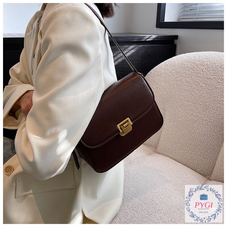Túi Xách Nữ, Túi Đeo Chéo Nữ VINTAGE Siêu Đẹp Dáng Trơn Đứng Form Đi Chơi, Đi Làm PYGI STORE PG023