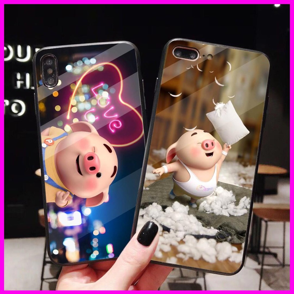 [HOT] ỐP IPHONE - ỐP KÍNH - M299 Heo Love You