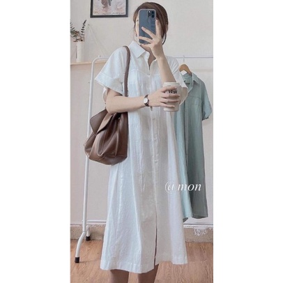 Váy Đũi Tay Ngắn 2 Màu