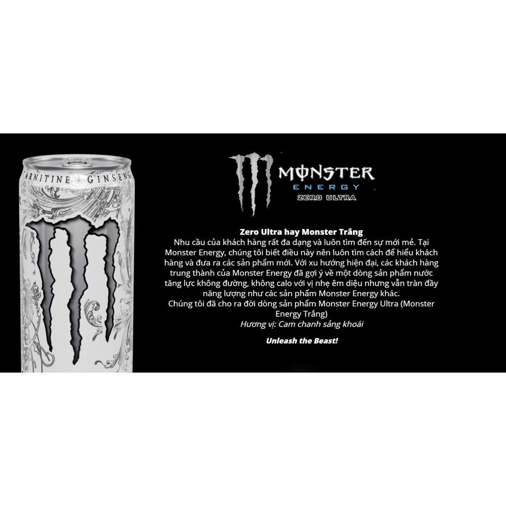 Thùng 24 lon nước tăng lực Monster Energy Ultra 355ml - Zero Sugar - Không đường - Vị TUYỆT ĐỈNH với chỉ 10 Calories