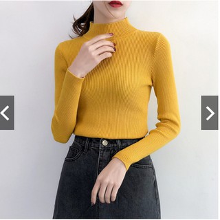 Áo len cổ 3 phân tay dài