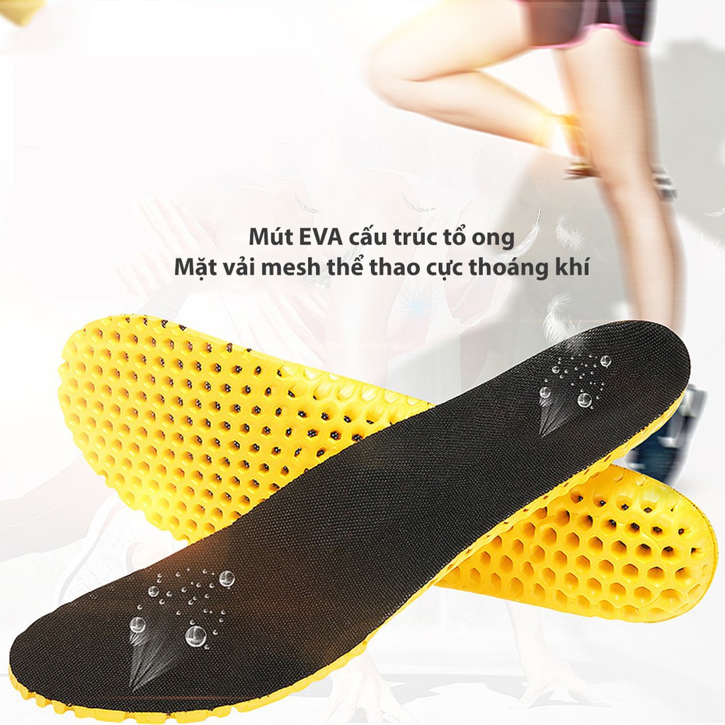 Lót giày cao cấp thể thao tổ ong EVA loại dày chống mỏi gang bàn chân và thoát mồ hôi chân - buyone - BOPK128