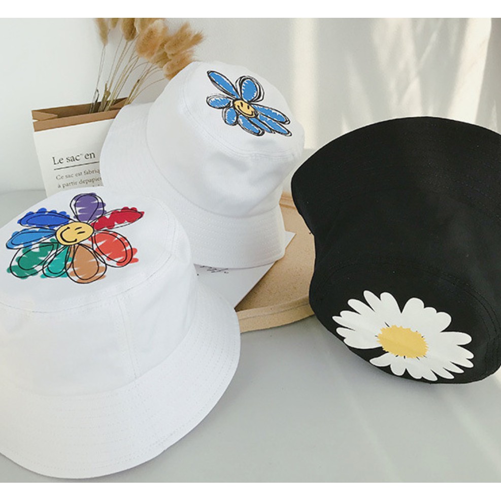 Mũ bucket Peaceminusone hoa cúc nghệ thuật