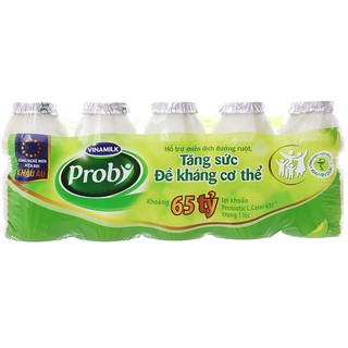 Lốc 5 chai sữa chua uống men sống dưa gang Vinamilk Probi 65ml