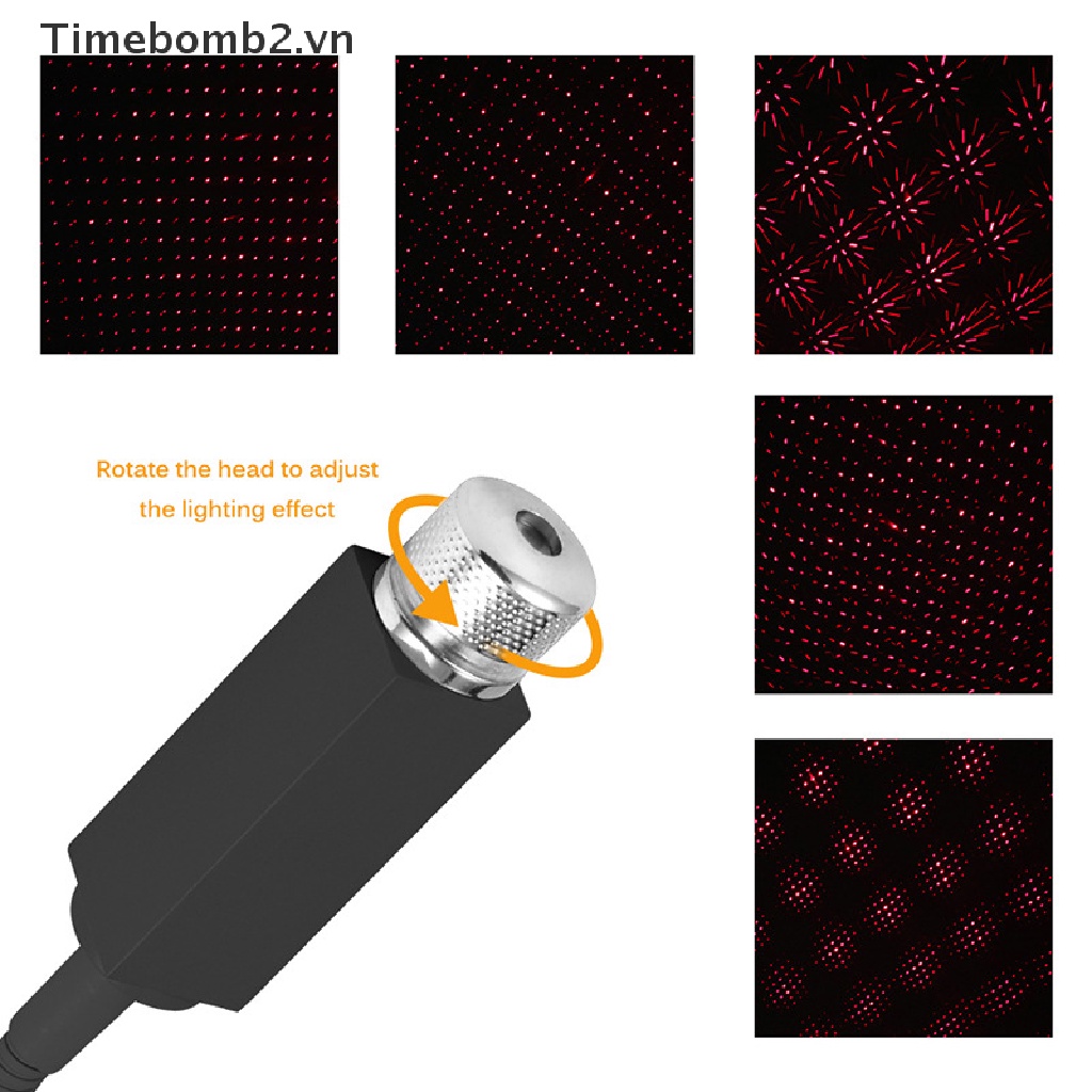 1 Đèn LED Tạo Hiệu Ứng Bầu Trời Đầy Sao Trang Trí Nội Thất Xe Hơi