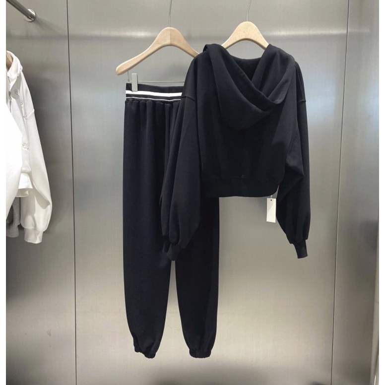 SỈ SET NỈ MŨ ÁO BA LỖ QUẦN DÀI 2 MÀU CHO NỮ Q1304