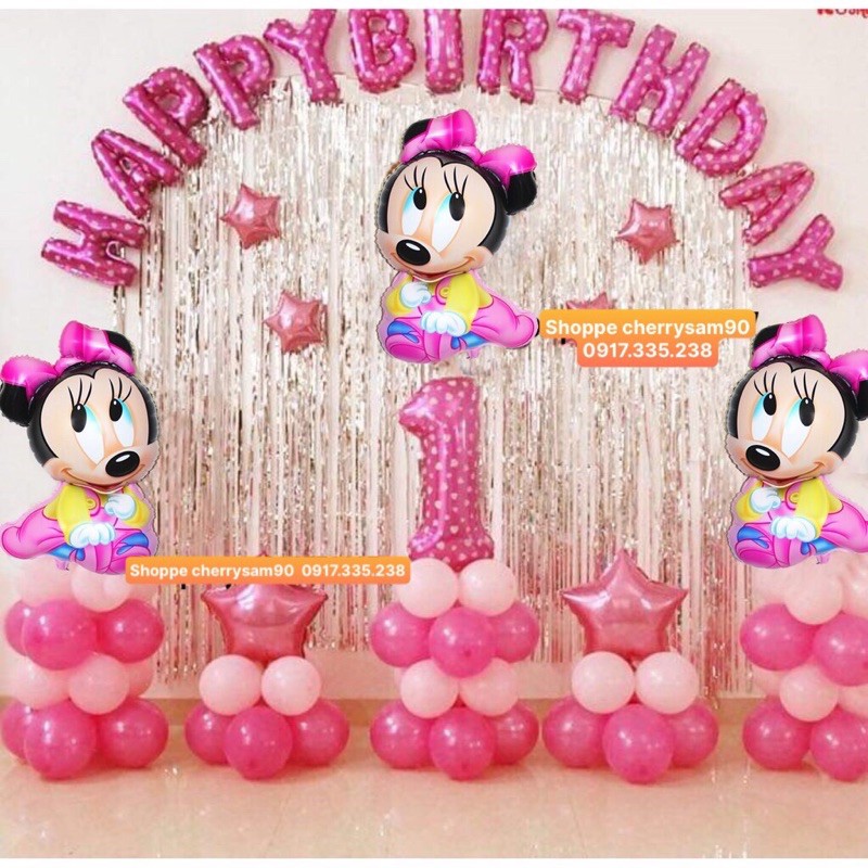 Set Mickey Cả Bộ Kèm Rèm Kim Tuyến Đầy Đủ Siêu Hot