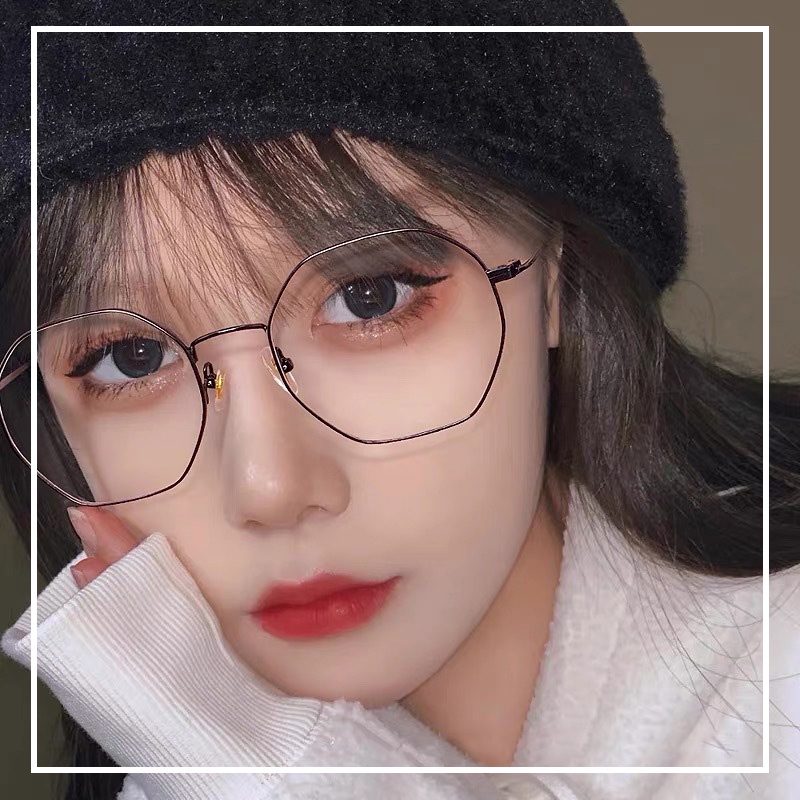 (KIQI-FASHION) COD Mắt Kính Cận Thị Siêu Nhẹ Nhiều Mặt Bằng Kim Loại Chống Ánh Sáng Xanh Thời Trang Cho Nam Và Nữ