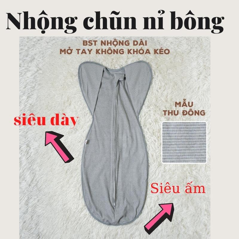 Quấn Nhộng chũn giúp bé ngủ ngon, sâu giấc 𝑭𝑹𝑬𝑬𝑺𝑯𝑰𝑷 Túi ngủ cho bé từ 2 tháng tới 12 tháng