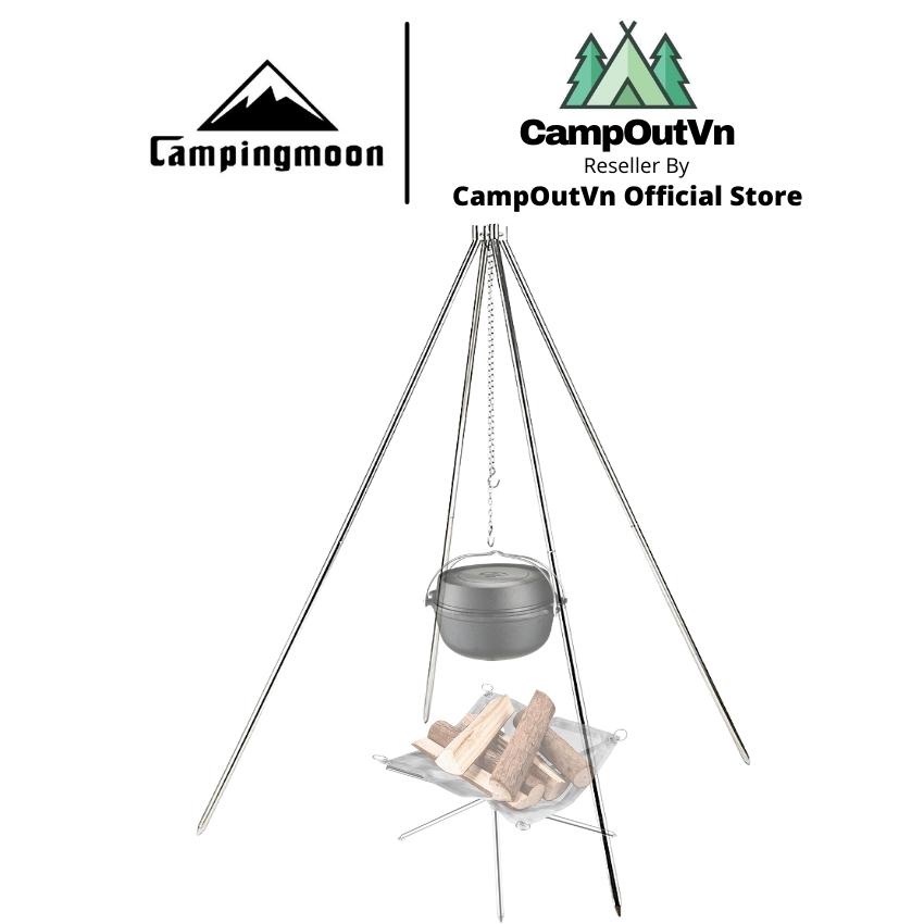 Chạc treo nồi Campingmoon MT-130, kiềng treo nồi 4 chân du lịch cắm trại dã ngoại Campoutvn A086