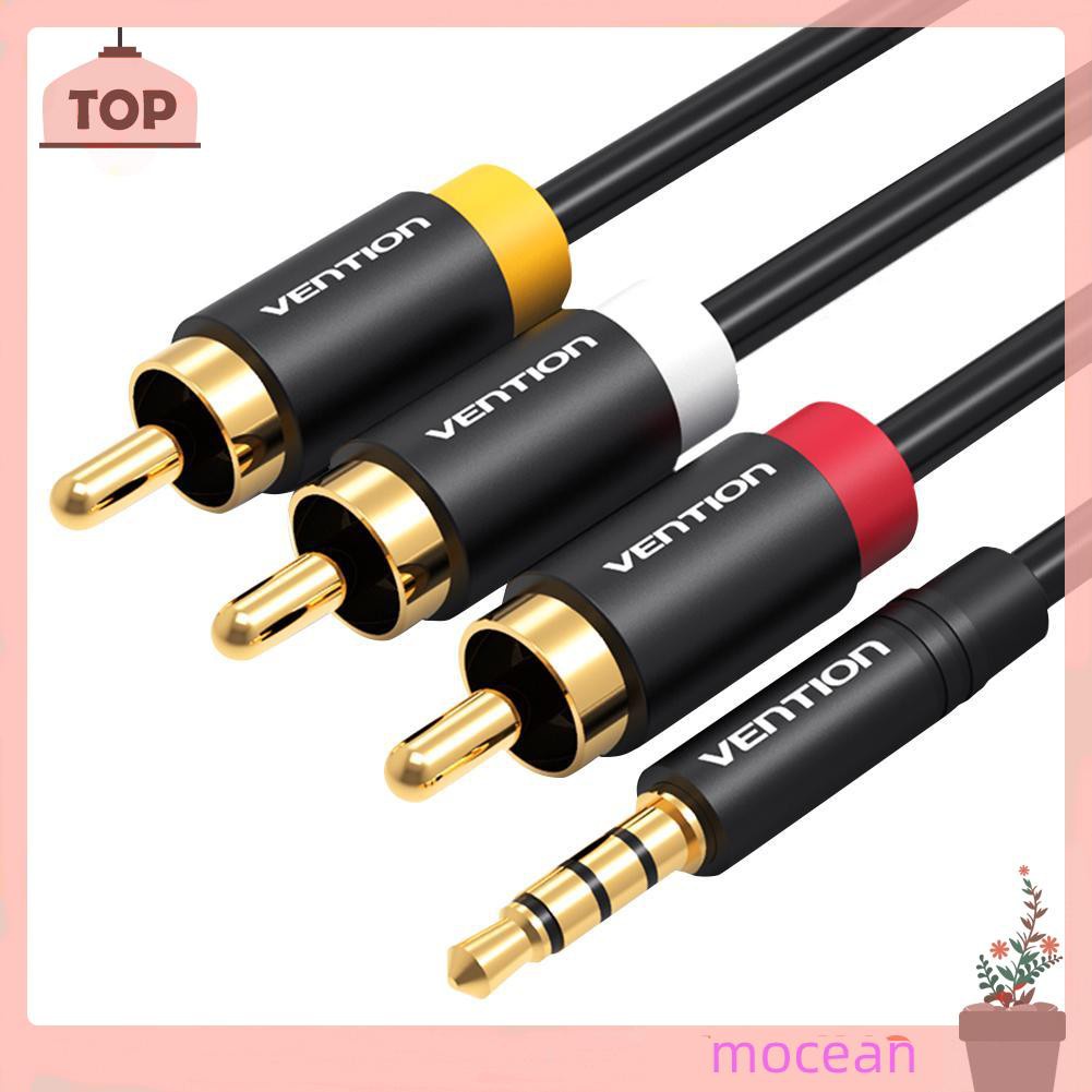 Mocean Vention Dây Cáp Chuyển Đổi Từ Giắc Cắm 3.5mm Sang 3 Cổng Rca