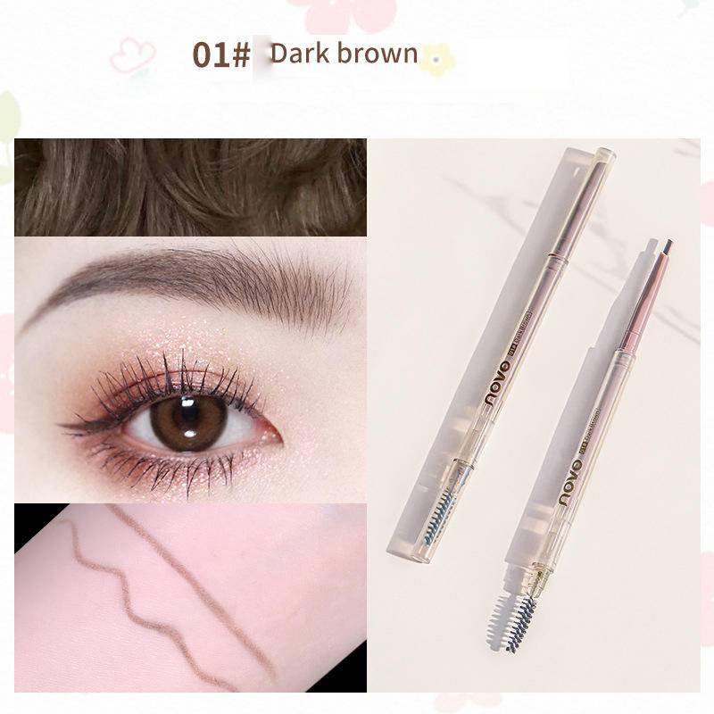 Chì Kẻ Lông Mày NOVO Hai Đầu Màu Sắc Tự Nhiên Lâu Trôi Không Thấm Nước