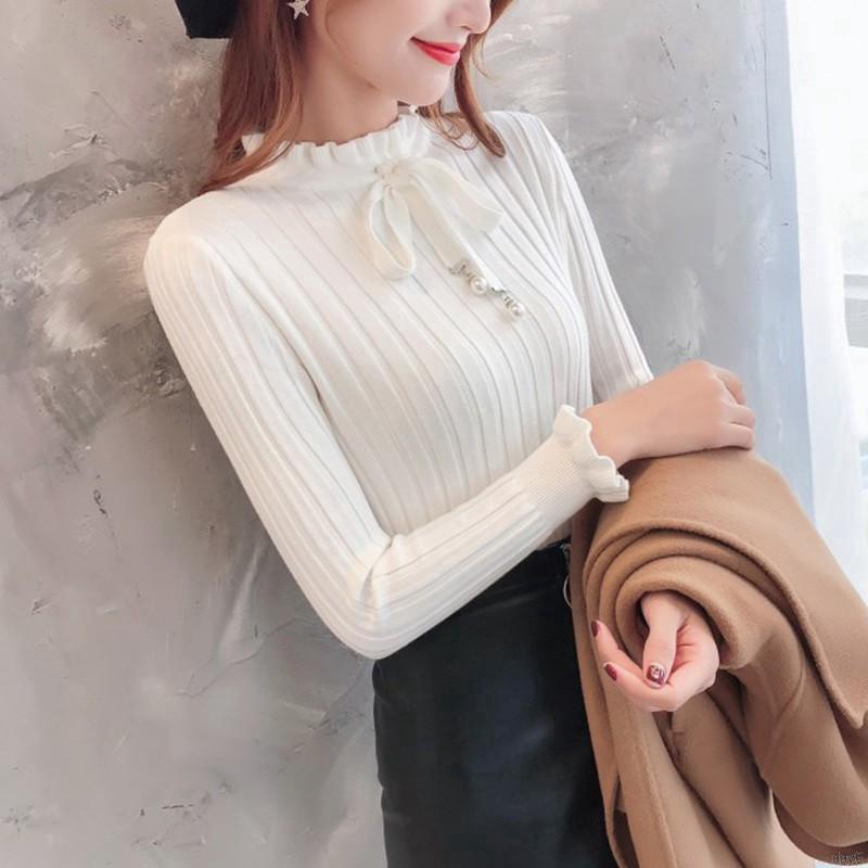 Áo thun Hàn Quốc dáng ôm màu trơn ngọt ngào cho nữ