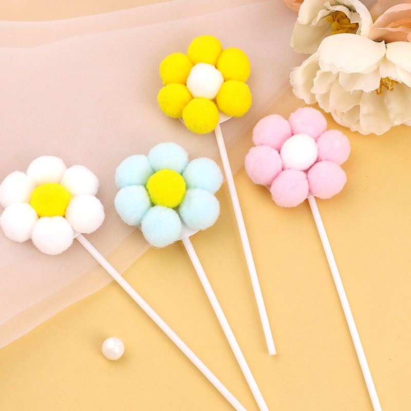 Phụ Kiện Trang Trí Bánh Kem Hình Hoa Hướng Dương 3D Dễ Thương