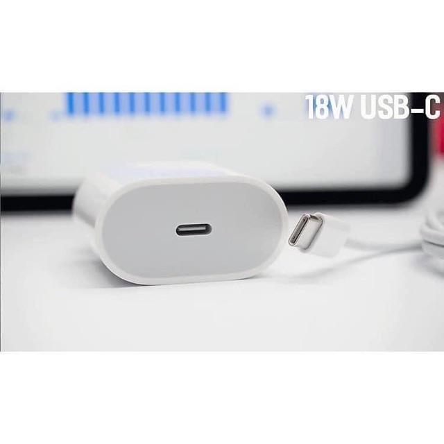 Bộ sạc nhanh PD 18w cho iphone ipad chính hãng USB TYPE-c