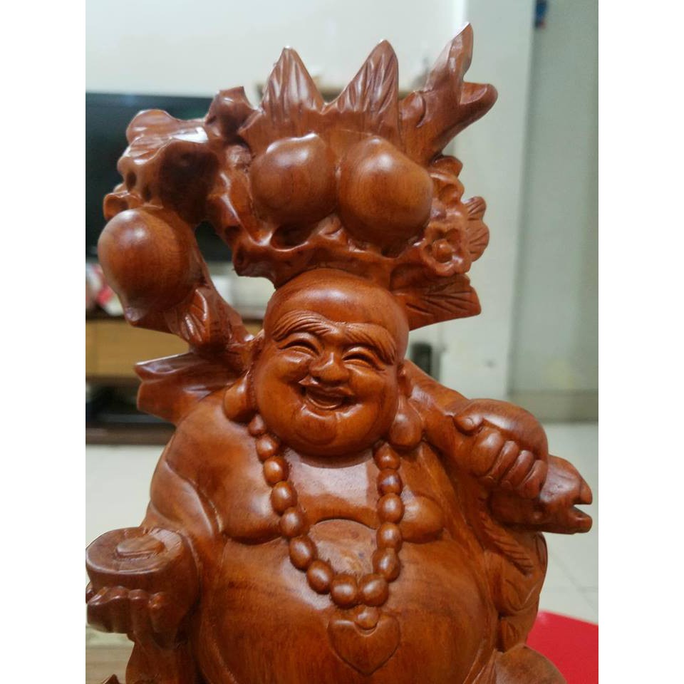 Tượng phật di lặc cao 30 gỗ hương