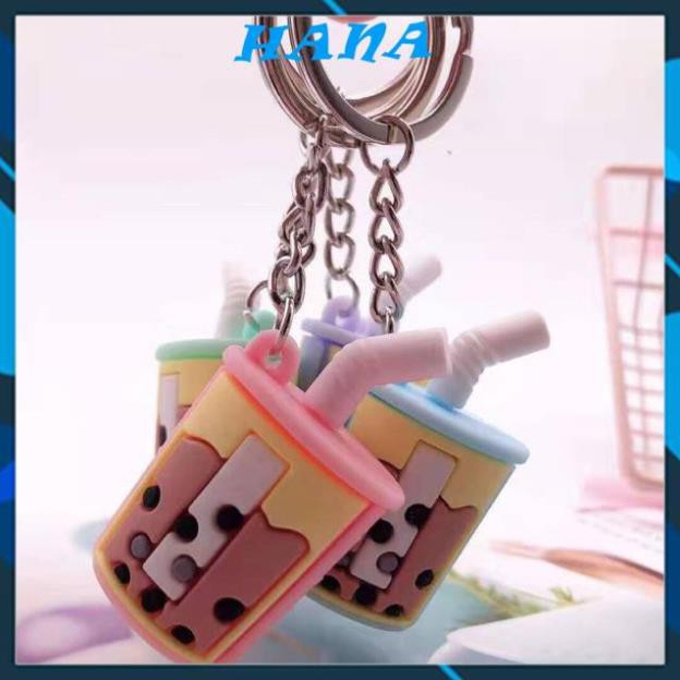 Móc Khoá Xe Hình Trà Sữa