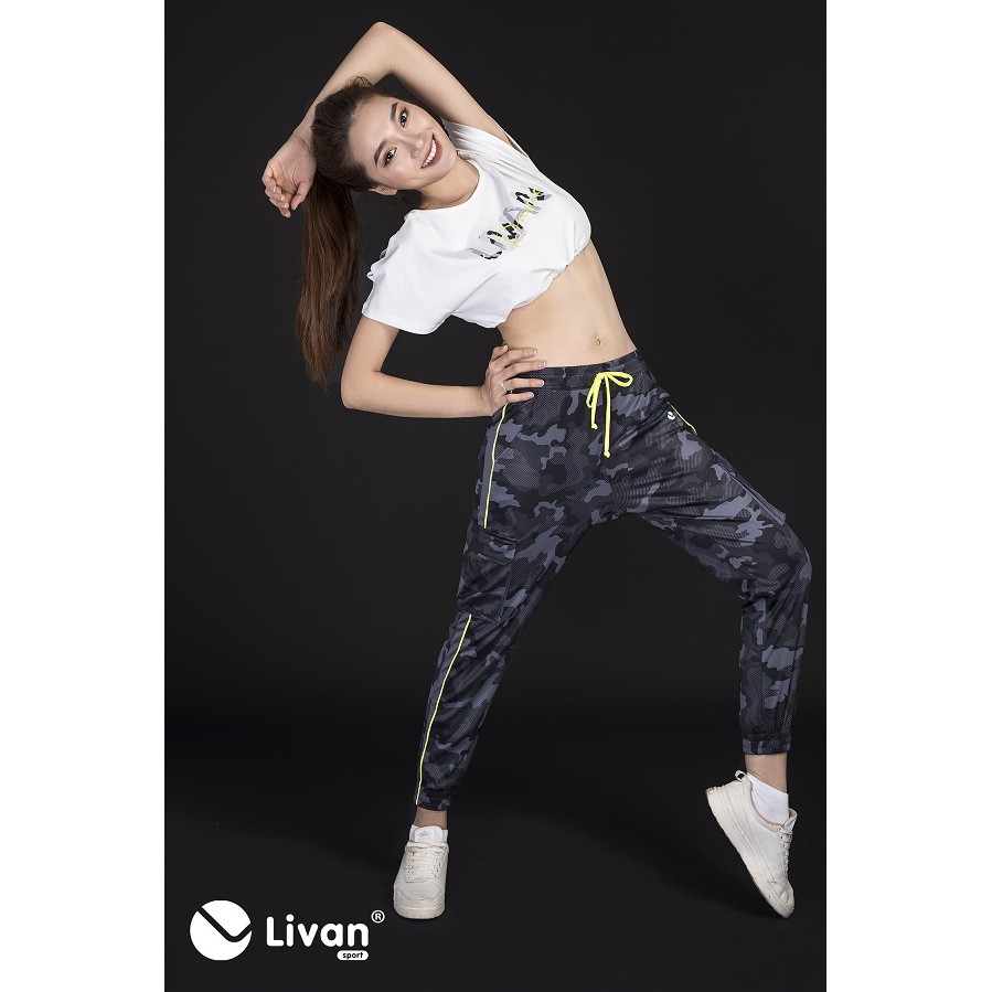 Quần Jogger Nữ Rằn Ri LIVAN SPORT Cao Cấp