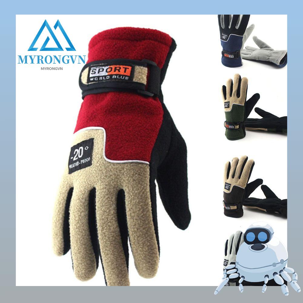 Bộ 2 Găng Tay Lái Xe Chống Trượt Giữ Nhiệt Mùa Thu Đông