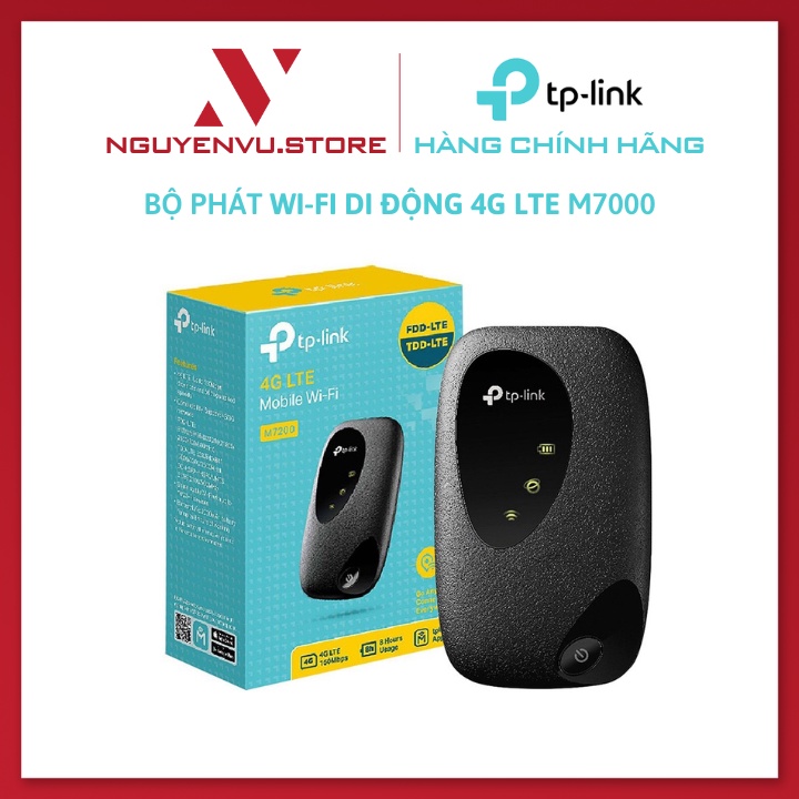 Bộ phát Wi-Fi Di Động 4G LTE TP-Link M7000 - Thiết bị phát Wifi 4G- Hàng chính hãng