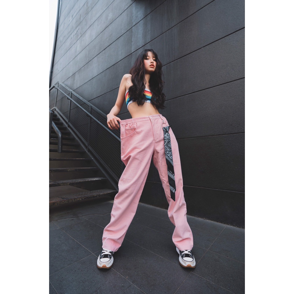 Grimm DC Quần Corduroy Straight pants // Pink