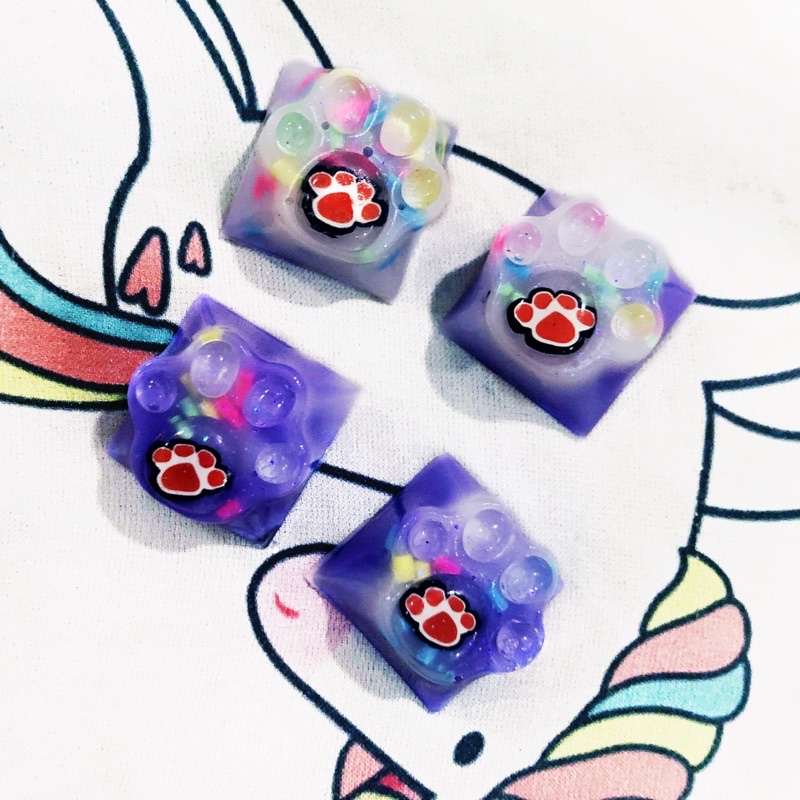 [ ORDER ] RESIN KEYCAP SPRINKLES CHÂN MÈO