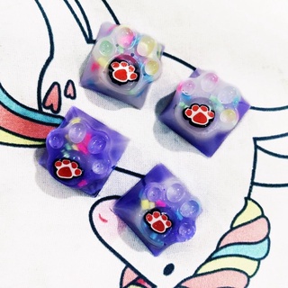 Resin keycap sprinkles chân mèo