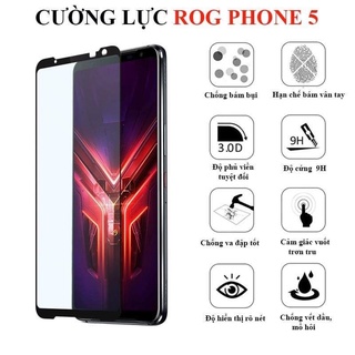 Rog phone 5 Miếng dán cường lực full viền bảo vệ màn hình Asus Rog Phone 5