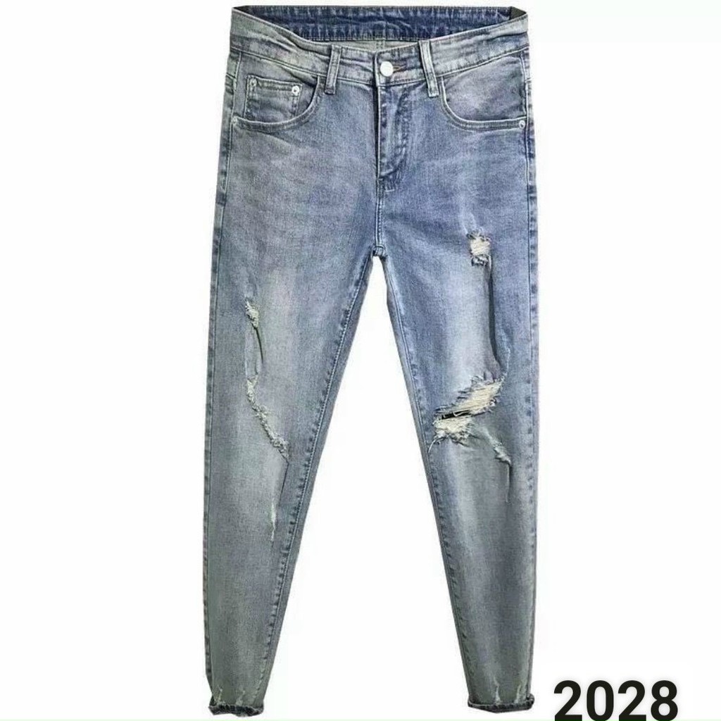 [FREESHIP] Quần Jean Nam Cao Cấp Co Dãn ms2028 Rách Kiểu Hàn Quốc_fashionneww