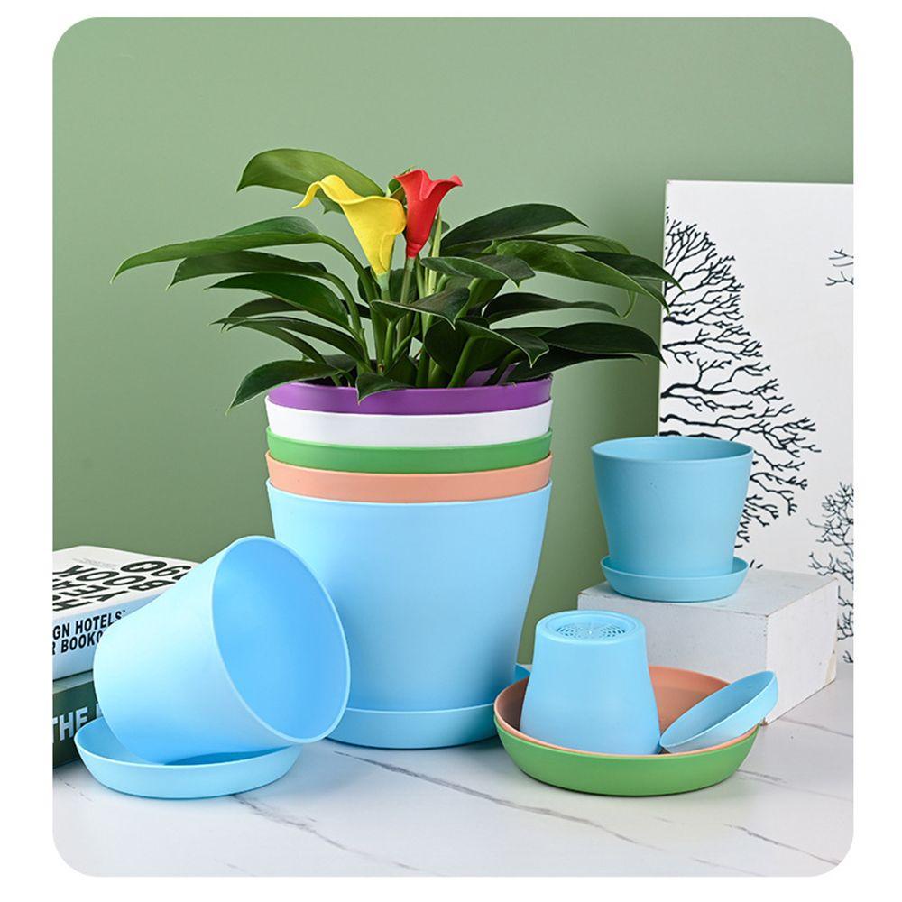 Khay Đựng Chậu Hoa Nhiều Màu Sắc Dùng Trang Trí Nhà Cửa / Ban Công / Sân Vườn