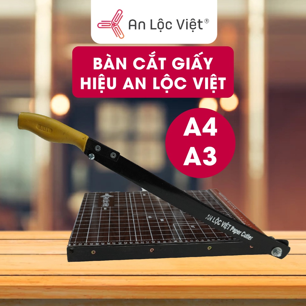 Bàn gỗ cắt giấy A4, A3 bền, chắc chắn, cắt nhiều tờ một lần