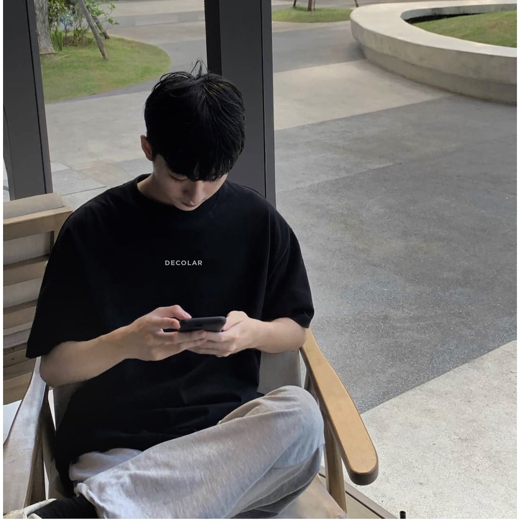 Áo thun nam nữ local brand cổ tròn hình trơn, áo phông unisex  form rộng dạng basic chất liệu cotton thương hiệu DECOLAR