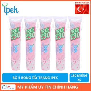 Combo 5 Bông Tẩy Trang IPEK 130 Miếng (Thổ Nhĩ Kì)