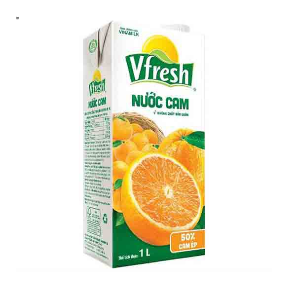 Nước Ép Trái Cây Vinamilk Vfresh: Hộp 1L đủ 9 vị best seller: cam, đào, cà chua, nho, táo, atiso,...)