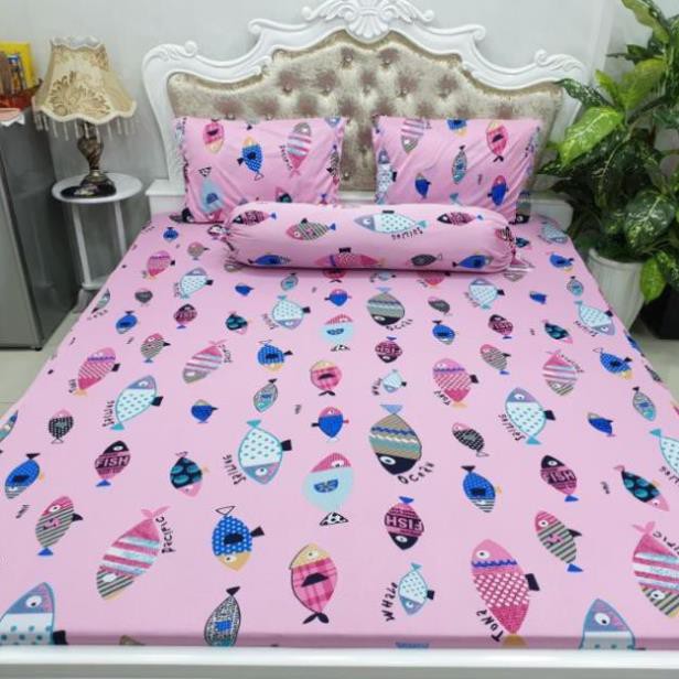 Nhap ma FSS04APR3 duoc hoan tien 70K XU Bộ Drap Thun Hàn Quốc mát lạnh hoat hinh cho be 4 món ( 1 ga + 2 nam + 1 om)