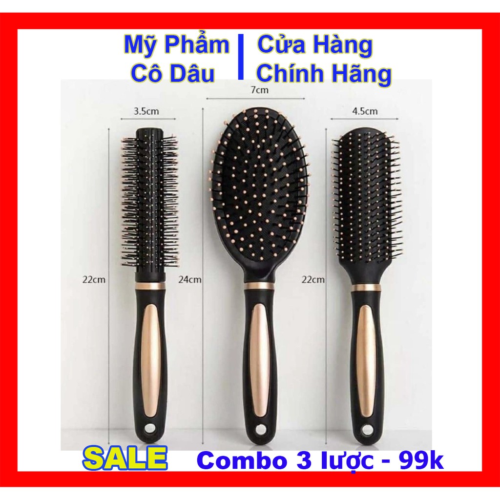 Combo 3 Lược Gỡ Rỗi Tạo Kiểu Tóc