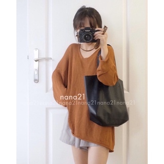 Áo len mongtoghi cổ V