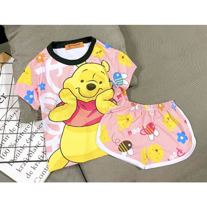 Bộ ngố thun lạnh in hình siêu mềm đẹp cho bé gái size từ 22 đến 40kg - Bộ quần áo bé gái - sỉ quần áo trẻ em