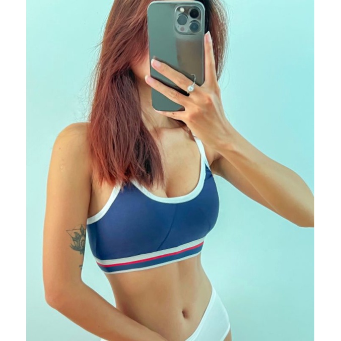 Áo bra nữ tập gym đẹp xuất khẩu có mút ngực kèm khe nhét mút  AMGOBET ABT02A