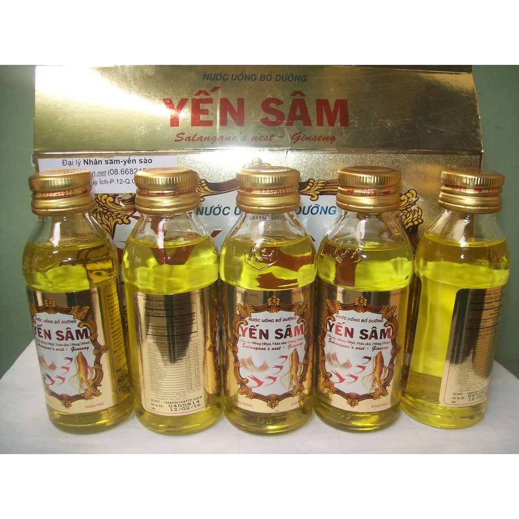 Yến sâm không đường-Dược phẩm Khánh Hòa hộp 10 chai 100ml-PP Sâm Yến Thái An | BigBuy360 - bigbuy360.vn