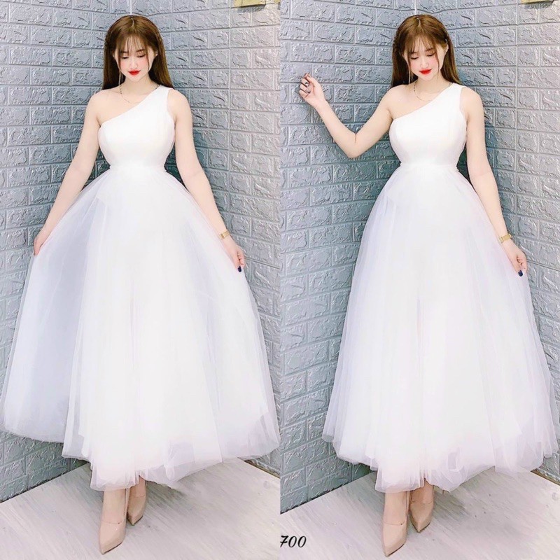 Đầm xoè dự tiệc lệch vai lưới xinh yêu TRIPBLE T DRESS - size M/L -MS325V
