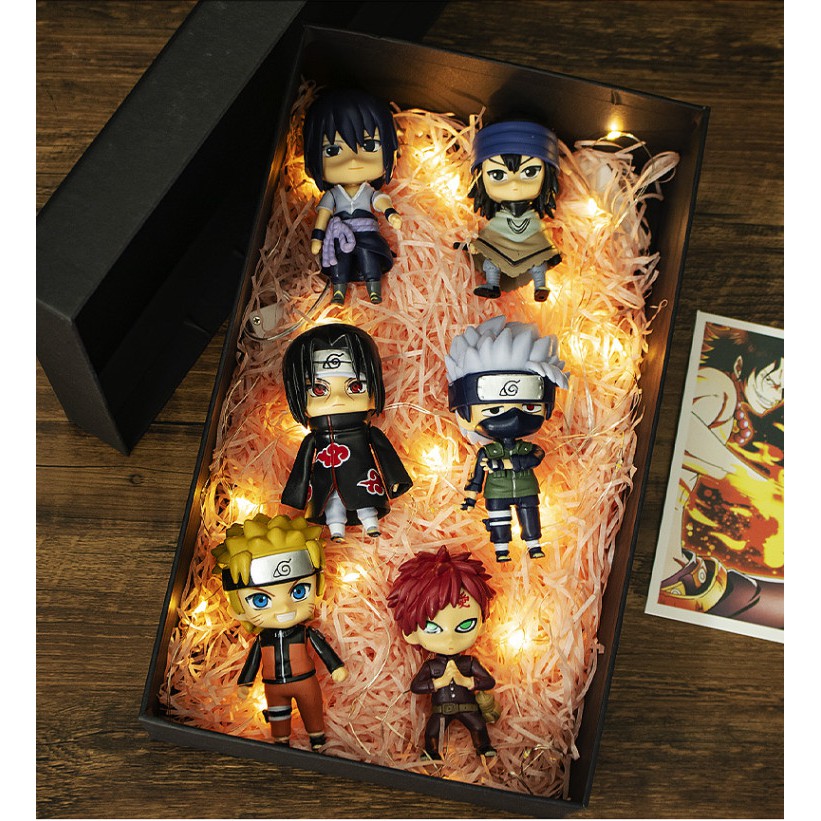 Mô Hình naruto gồm 6 nhân vật 10CM kèm hộp quà xịn