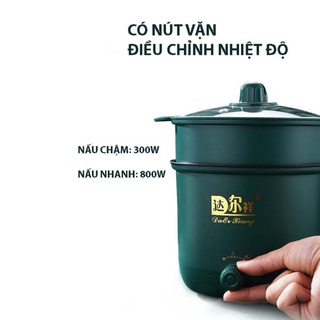 Nồi Điện Đa Năng Cao Cấp Mini Đa Năng, Ca Nấu Mì Chống Dính 1.8L  kèm ảnh thật