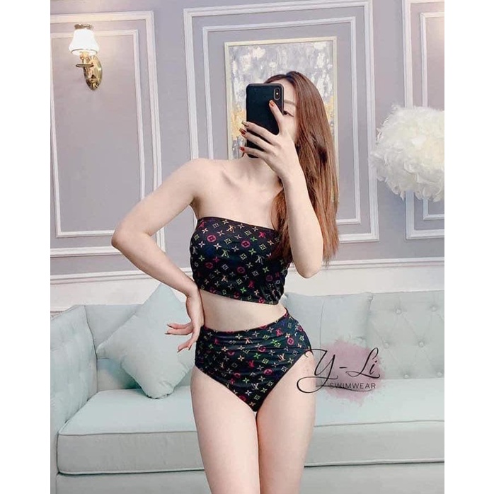 Bikini quây họa tiết chữ L V đẹp