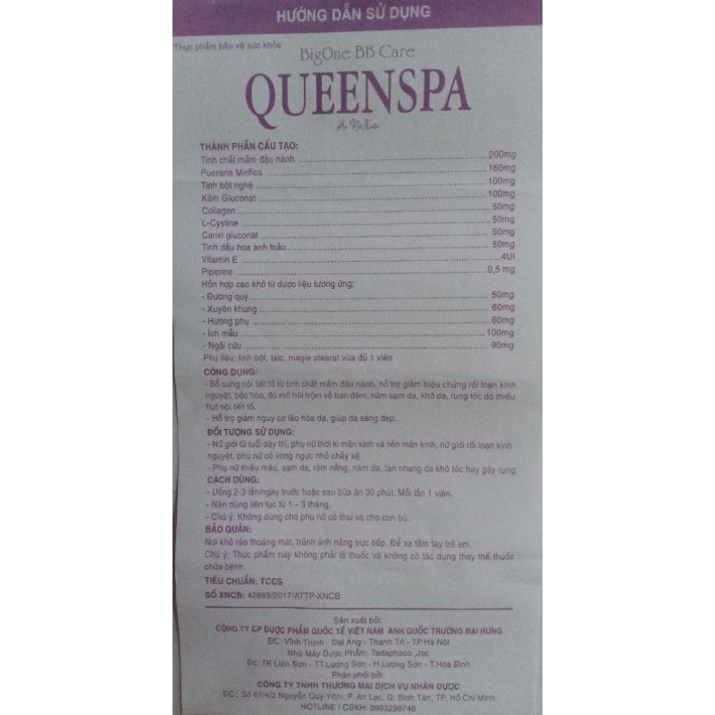 Viên uống colagen queen spa | BigBuy360 - bigbuy360.vn