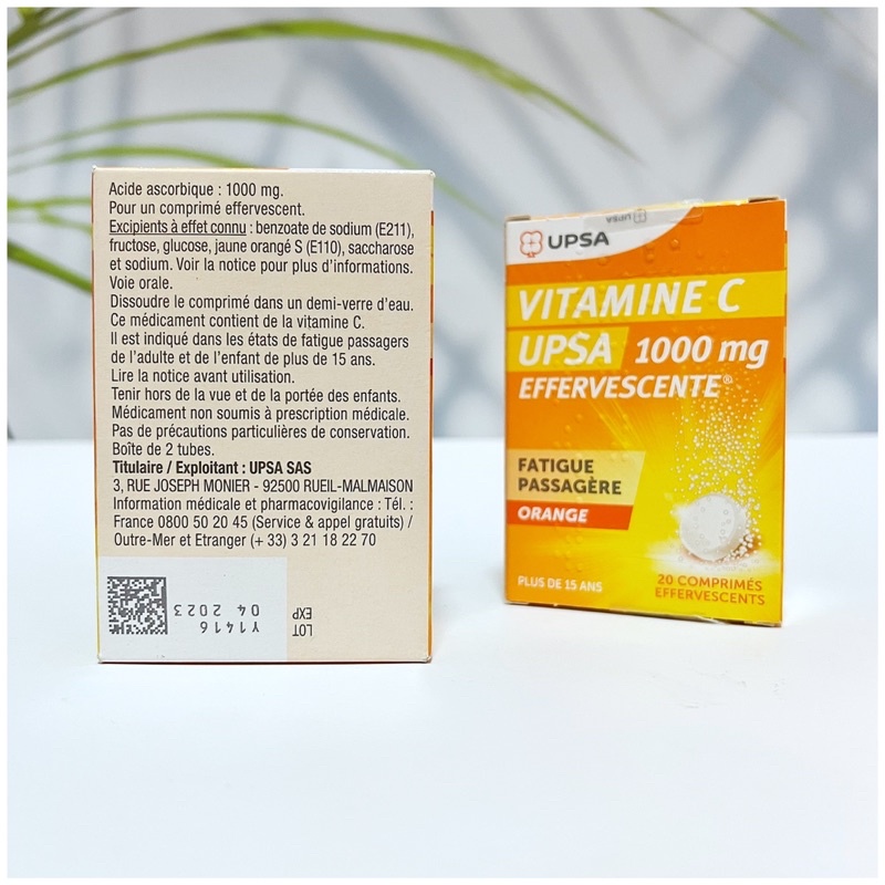 Vitamin C sủi UPSA 1000mg 20 viên