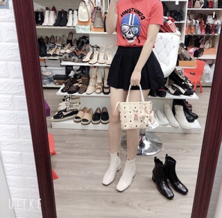 Bốt da bóng hàng đẹp gót 5p