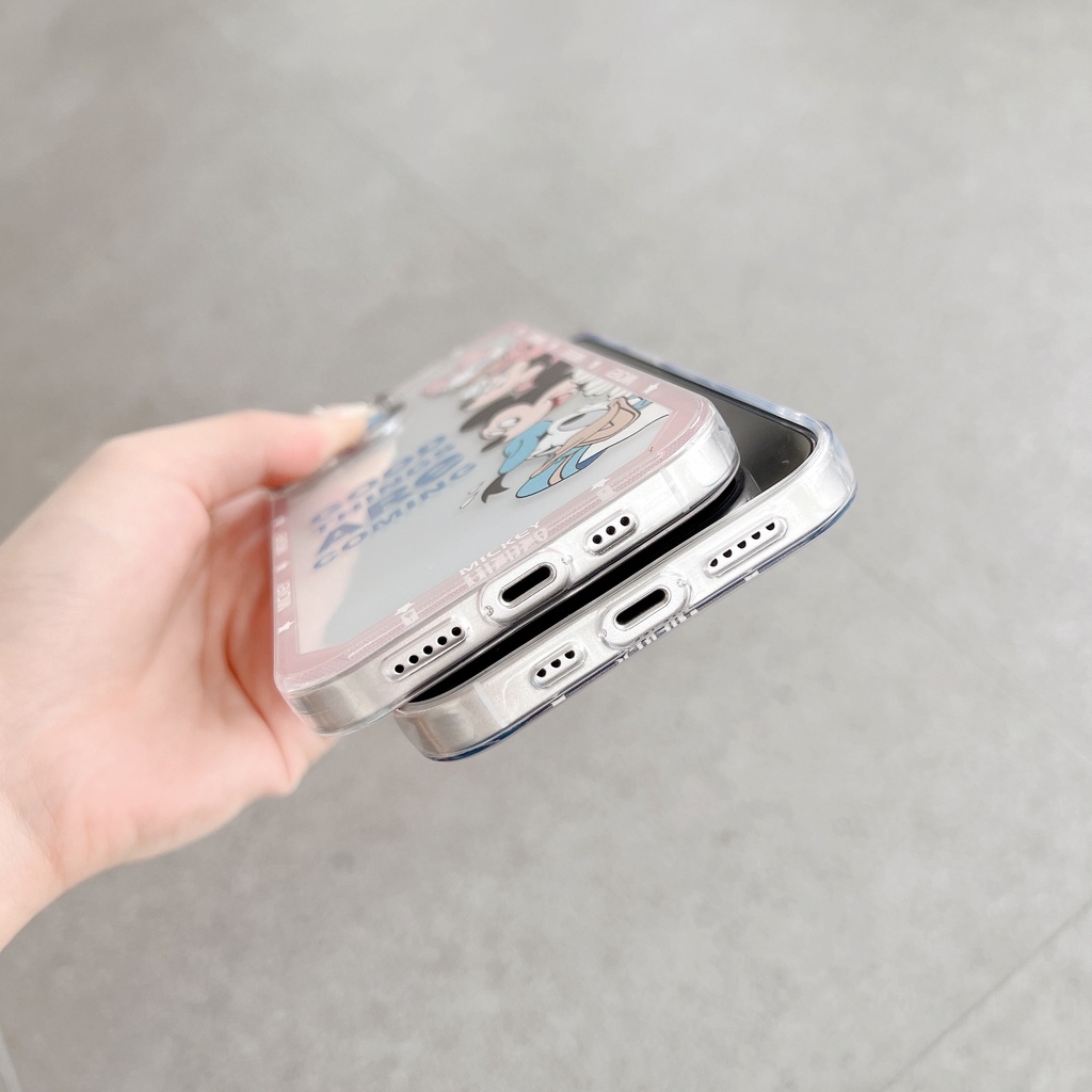 Ốp Điện Thoại Họa Tiết Hoạt Hình Mickey Donald Cho iphone 11 12 13 14 Pro XS Max XR 7 8 Plus